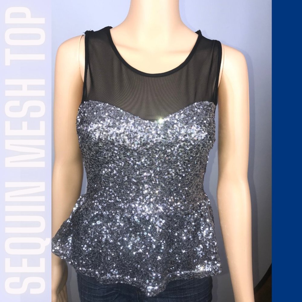 Sequin Mesh Top
